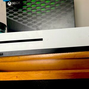 Xbox One (used with HDMI and power cord and a Navy Camo Blue controller)